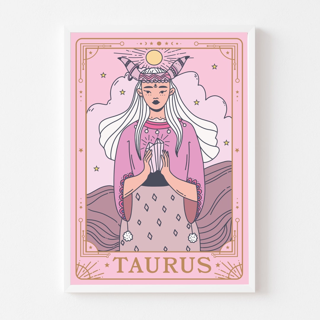 Taurus Print. Taurus Poster. Taurus Wall Art. Horoscope Print. Etsy