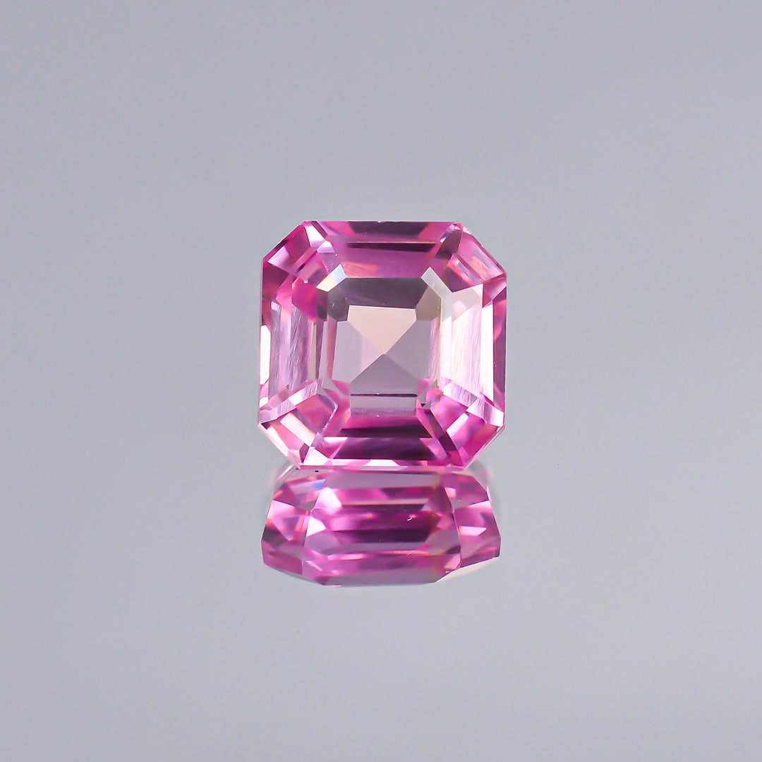 10.24 Carat Ceylon Padparadscha Sapphire Loose Gemstone - Asscher Cut, Flawless, 12x12x8 Mm For Jewelry Making