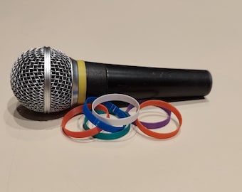 Colored ring for Shure SM58 microphone - Stage identification - 3D printed performance accessory - Wired microphone customization