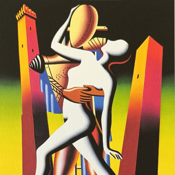 Mark KOSTABI / Tower of Love / Original fine art giclée hand-signed by Kostabi / numbered artwork on paper, size 36x28 cm / art