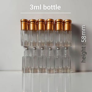 04 #Lege parfumflesje etherische oliën en attar 3 ml roll-on (58 mm)