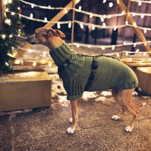 Handmade Sweater for Dog - Classic pattern - short or long sleeve - Individual order - Whippets - Italian Greyhounds - Any breed of Dog