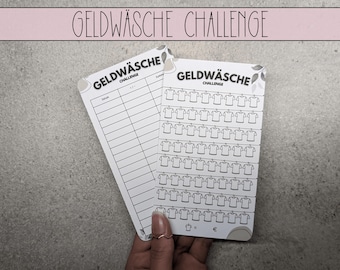May include: Two printable sheets for a money laundering challenge game. The first sheet has a list of items to be laundered and the second sheet has a grid of 50 t-shirts to be filled in.
