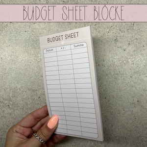 Budget Sheet Blöcke, Budget Binder Einlagen, Tracker für Umschlagmethode, A6 Zipperumschlag