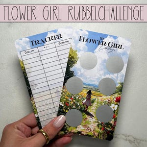 Flower Girl Scratch Scratch Challenge Sfida Risparmio, Sfida Gratta e Vinci e Sfida Tracker Risparmio, Sfida Gratta | Metodo busta A6