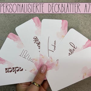Cruscotti minimalisti A7/Copertine e tracker per buste A7, metodo busta, set iniziale di raccoglitori di budget tedesco