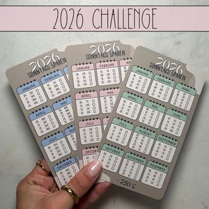 2026 Sonntagssparen Challenge, Sparchallenge, Jahreschallenge