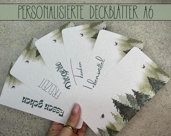 Fogli di copertina A6 Natura, dashboard e tracker per buste A6, metodo busta, set iniziale di raccoglitori economici tedesco