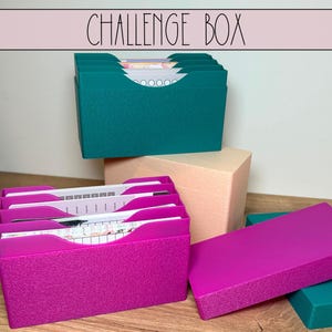 Challenge Box | Challenge Aufbewahrung | Budgeting Zubehör | Cash Stuffing Aufbewahrungsbox