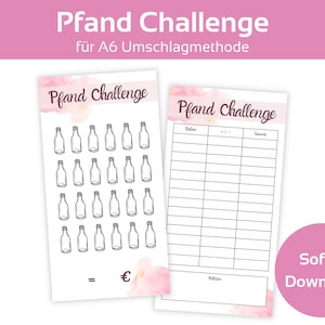 Deposit Saving Challenge Deposit Saving Set Template including Tracker Minimalistic Saving Challenge | A6 Zipper Envelope Method | PDF Download