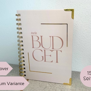 Premium Hardcover Gebunden Budget Jahresplaner A5 Einlagen XXL, 12 Monate inkl. Anleitung, 154 Seiten, Finanzplaner, Haushaltsbuch