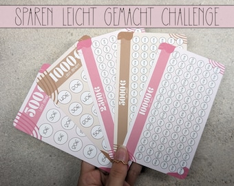 Saving made easy Challenge 5000, 10000 savings challenge with tracker, Challenge A6 budget binder, A6 zipper envelope method