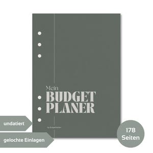 Budgetplaner A5 Einlagen Gelocht undatiert | XXL 178 Seiten | 12 Monate inkl. Anleitung, Budget Buch, Finanzplaner, Haushaltsbuch