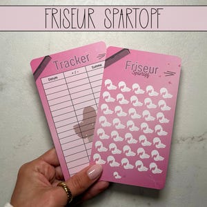 Friseur Spartopf Sparchallenge mit Tracker, Challenge A6 Budget Binder, A6 Zipper Umschlagmethode