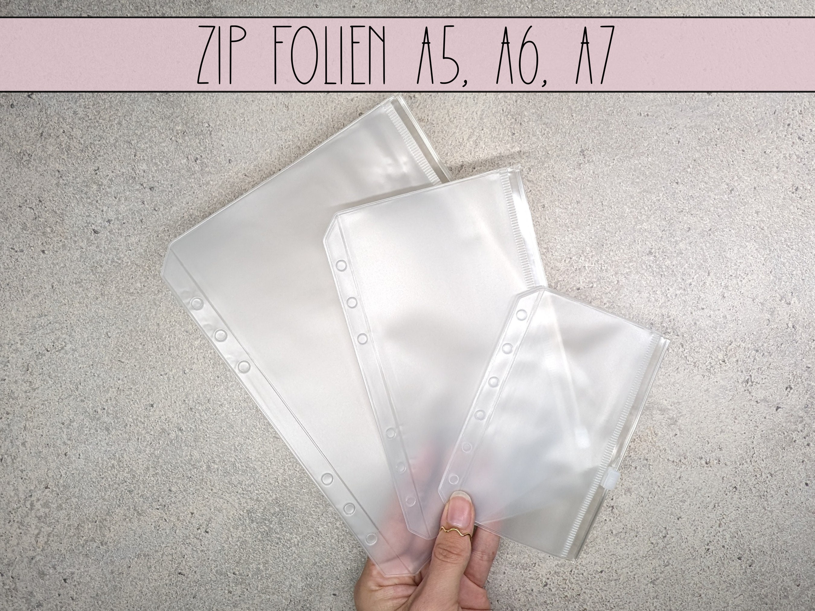 Zip foils A5 A6 A7 budget binder, budget planner foil with zipper, budgeting German