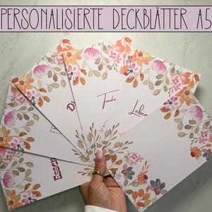 Copertine A5 a forma di fiore, cruscotti e tracker per buste A5, metodo busta, set di avvio per raccoglitori economici in tedesco