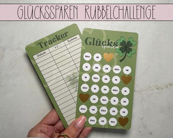 Lucky Savings Scratch Challenge, Savings Challenge with Tracker, Challenge A6 Budget Binder, A6 Zipper Envelope Method