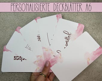 Folhas de rosto A6 minimalistas, painéis e rastreadores para envelopes A6, método de envelope, conjunto inicial de fichário de orçamento alemão