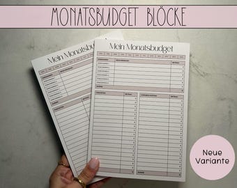 Monthly budget pad A5, household book, budget planning, monthly budget