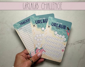 Time for vacation savings challenge savings challenge with tracker, Challenge A6 Budget Binder, A6 Zipper envelope method