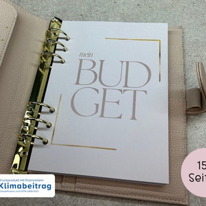 Budget Jahresplaner A5 Einlagen Gelocht XXL, 12 Monate inkl. Anleitung, 144 Seiten, Cash Stuffing, Budget Buch, Finanzplaner, Haushaltsbuch