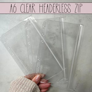 A6 Clear Headerless Zip Folien Budget Binder, Budgetplaner Folie mit Zipper, Budgeting Deutsch