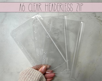 A6 Clear Headerless Zip Slide Budget Binder, Budget Planner Slide with Zipper, Budgeting German