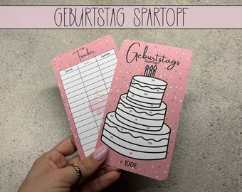 Birthday savings pot, savings challenge with tracker, A6 budget binder challenge, A6 zipper envelope method