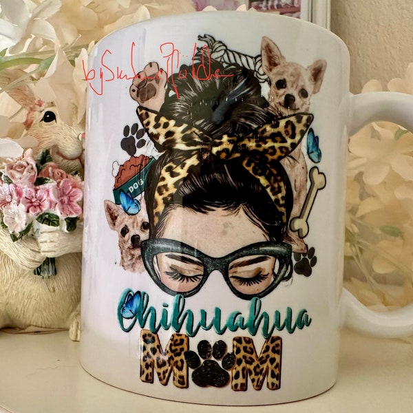 Chihuahua, Mom, Personalisierte Tasse ,Muttertag Geschenk