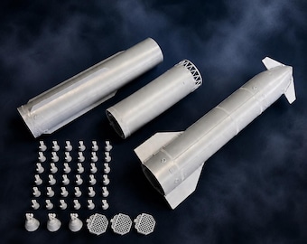Space X Raumschiff V3 und Superheavy Booster Modelbausatz verschiedene Skalierungen - Heavy Lift Rocket