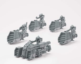 Minnow Hover-Bike Squad Alternativer Bausatz für Kriegs- und Rollenspiele 5er Set.