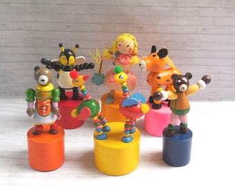 Casualty Corner  #4 - Push Puppet  - Push Up Wakouwa - Fairy - Bee - Wasp - Ostrich - Bear   - Pop-Up Press Toy