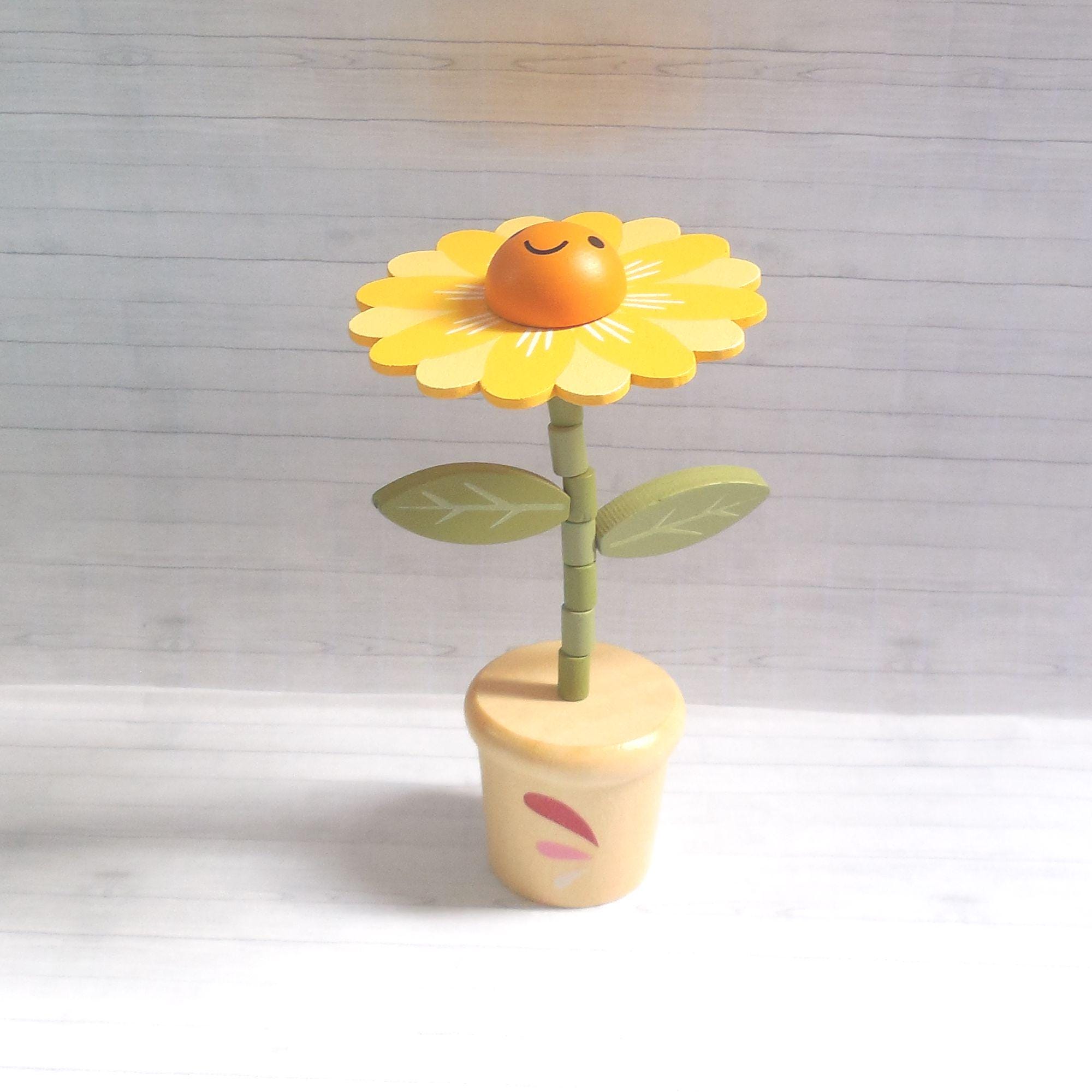 Flowers Daisy Roses Push Puppets Floral - Press up Toy - Wakouwa