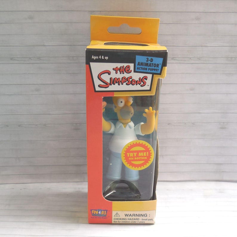 Simpsons Puppet Simpsons Bart Homer Mr Burns Push Puppet - Press up Toy - Wakouwa ...