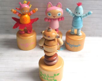 Waybuloo - In The Night Garden  - BBC TV - Push Puppet -  Press Up Toy - Wakouwa  - Novelty - Character Push Ups -Novelty - Collapsible