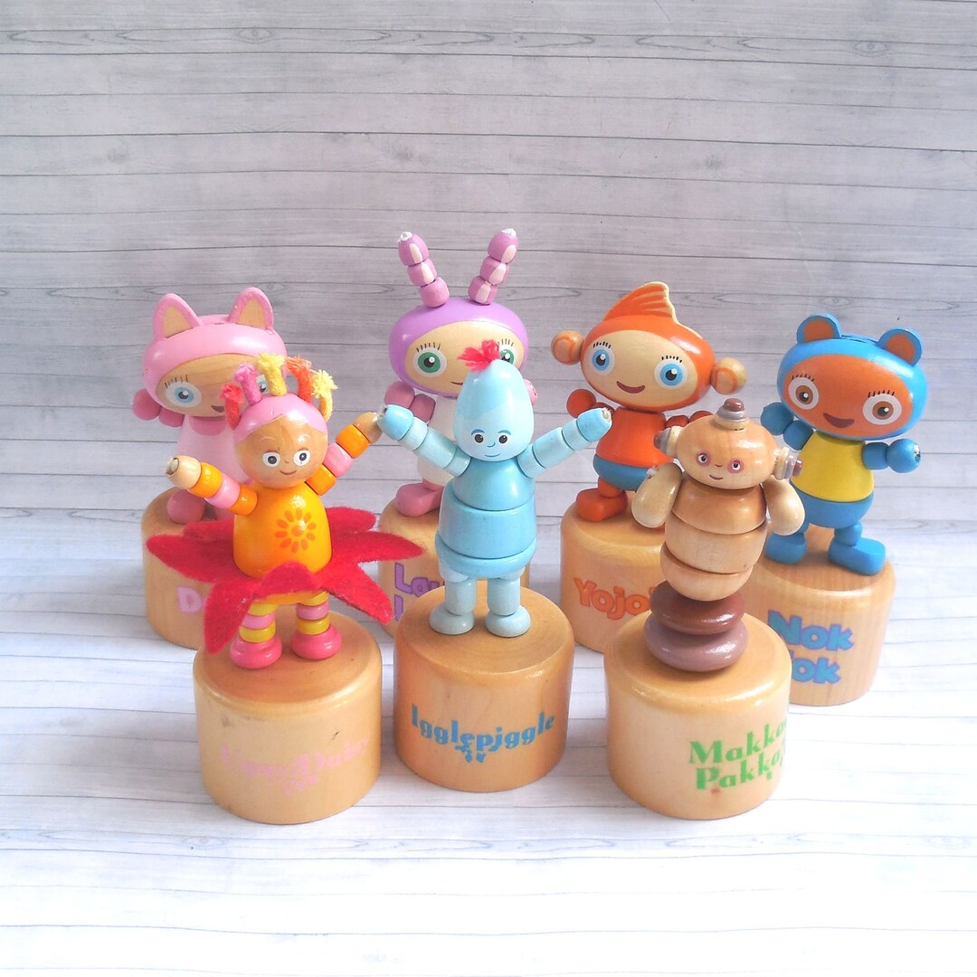 Waybuloo In The Night Garden BBC TV Push Puppet Press Up Toy 