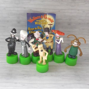 Wallace & Gromit -  Curse of the Were Rabbit Movie - 2005 - Push Puppet -  Press Up Toy - Wakouwa  - Novelty - Character - Push Up