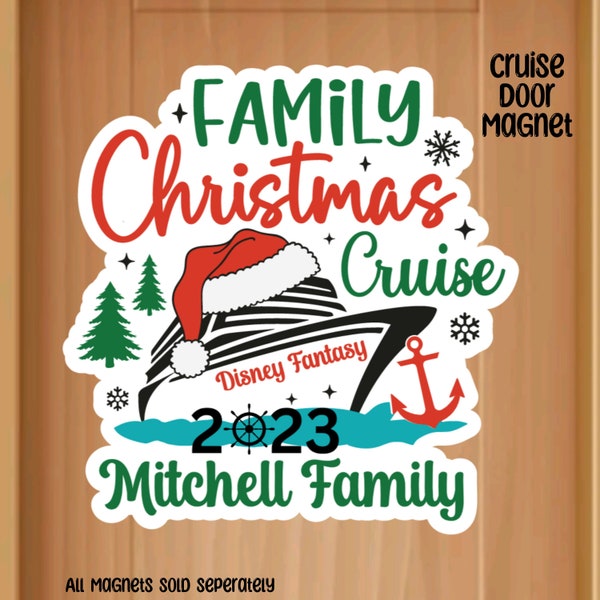 Personalized Family Christmas Cruise 2023 Door Magnet,Family Christmas Cruise 2023,Christmas Cruise 2024 Magnet,Custom Christmas 2023 Magnet
