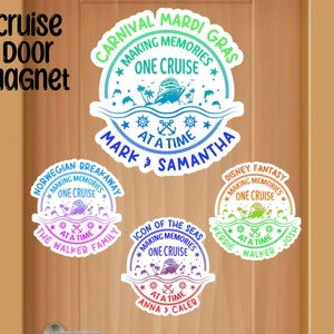 Making Memories Cruise Door Magnet, Colorful Cruise Magnets, Personalized Cruise Door Magnet, Custom Door Magnet, Family Cruise Magnets