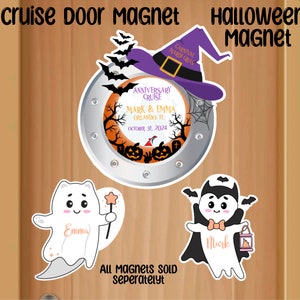Halloween Porthole Door Magnet Custom Ghost Magnet Personalized Family Cruise Magnet Halloween Magnets