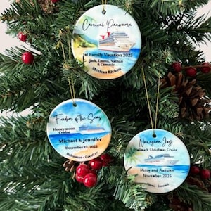 Christmas Cruise Surprise Vacation Ornament Personalized Cruise Gift Family Christmas Tree Ornament Holiday Cruise Surprise Trip Reveal