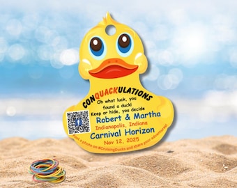 Custom Duck Tag Printed Laminated Shipped Duck Tag Mother Day Gift Family Cruise Duck Tag Idea Birthday Cruise  Duck Tag Duck Hunting Party