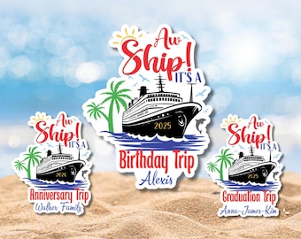 Birthday Cruise Magnet Personalized Cruise Gift Senior Trip Announcement Name Year Family Vacation Matching Tee Cruise Graduation Party