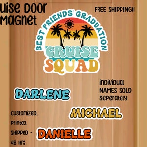 Cruise Squad Custom Door Magnets, Personalized Cruise Ship Magnets,  Family Cruise Door Magnets, Carnival Cruise Duck Tags