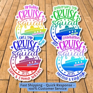 2025 CRUISE SQUAD Cruise Door Magnet Personalized Names Magnet 2025 Cruise Magnet Family Cruise Custom Magnet Birthday Door Magnet