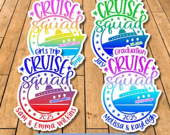 2025 CRUISE SQUAD Cruise Door Magnet Personalized Names Magnet 2025 Cruise Magnet Family Cruise Custom Magnet Birthday Door Magnet