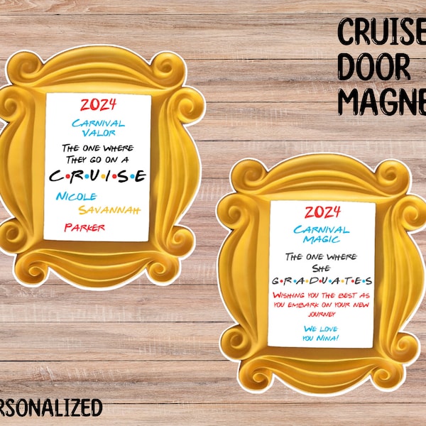 The One Where They Went On A Cruise Door Magnet, Family Cruise, 2024 Door Magnet, Personalized Magnet, 2025 Friends Cruise Magnet