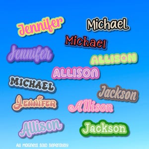 Custom Name Magnet for Locker Door Decor Magnetic Plate Personalized Name Tag Gift for Classroom Wall Accent for Kids Room Sign Custom Tag