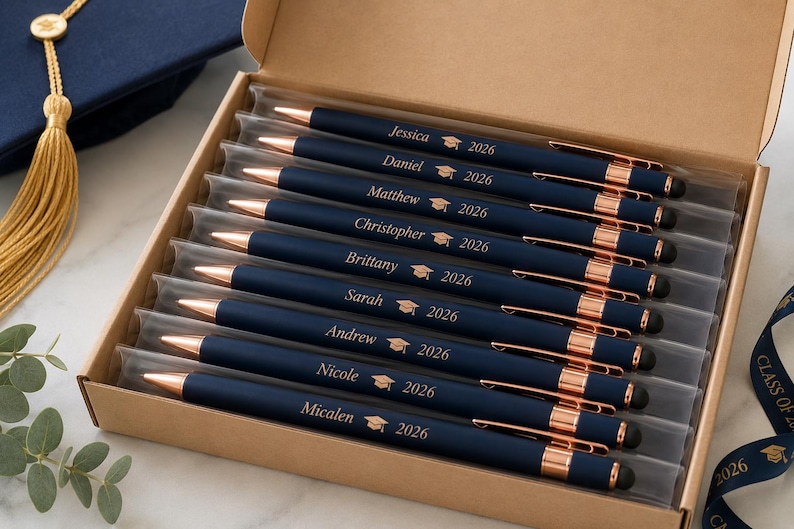Personalized Graduation Pens Bulk Order | Class of 2026 Senior Gift ...