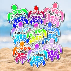Cruise Door Magnet Sea Turtle Personalized Stateroom Magnet Cruise Ship Decor Custom Name Door Decor Beach Theme Ocean Gift Cabin Marker
